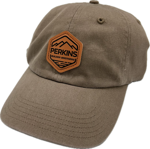 Genuine Leather Patch - Richardson R55 "Dad...or Mom" Hat - Solid Driftwood - Perkins Builder Brothers