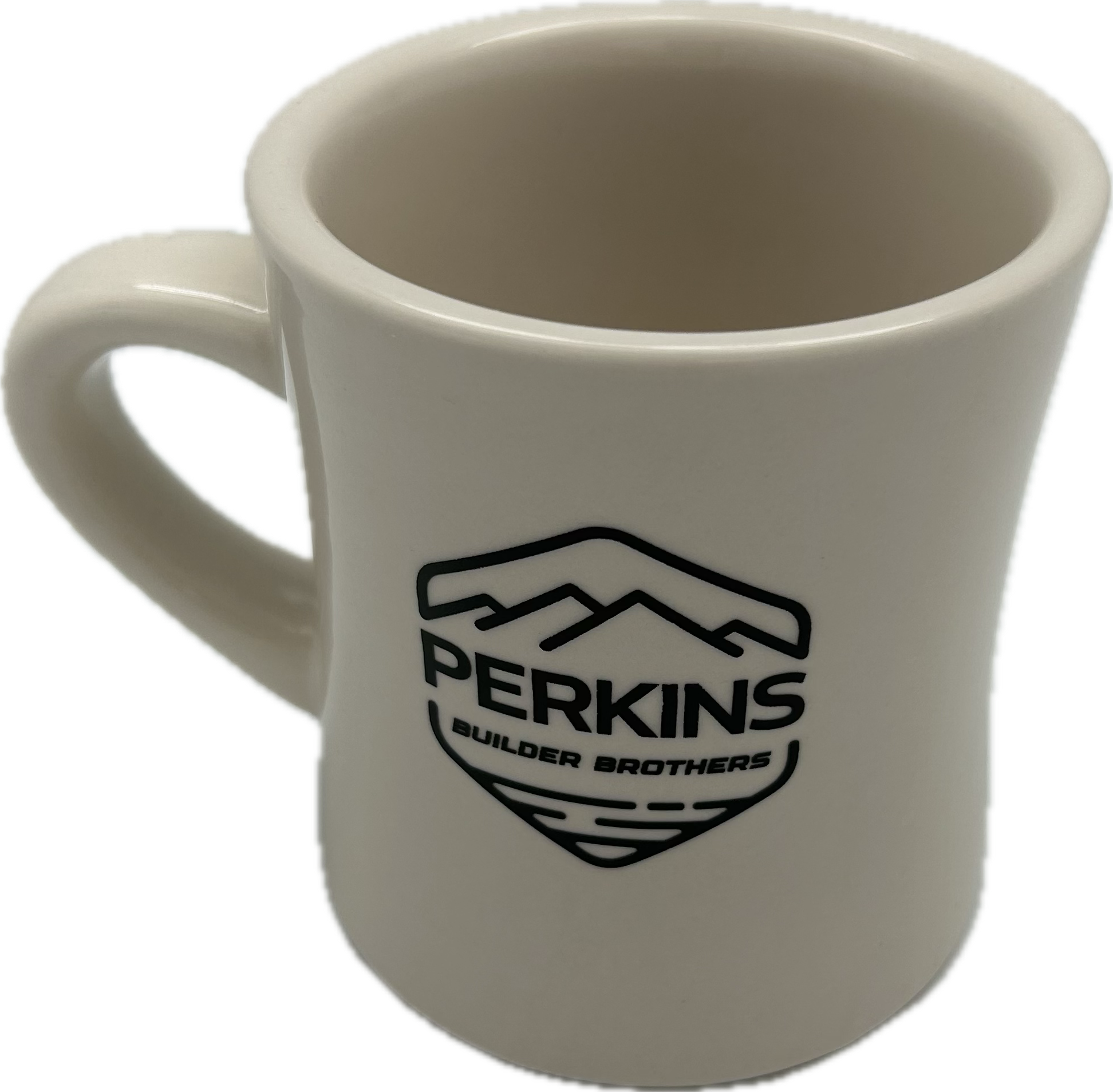 Taza de café Local Diner de 10 oz - Logotipo de Perkins Builder Brothers