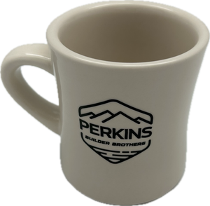 Taza de café Local Diner de 10 oz - Logotipo de Perkins Builder Brothers