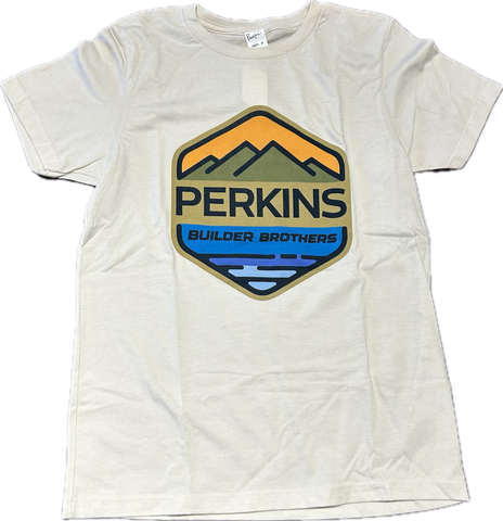 Toddler T-Shirt - Natural - Perkins Builder Brothers Full Color Logo