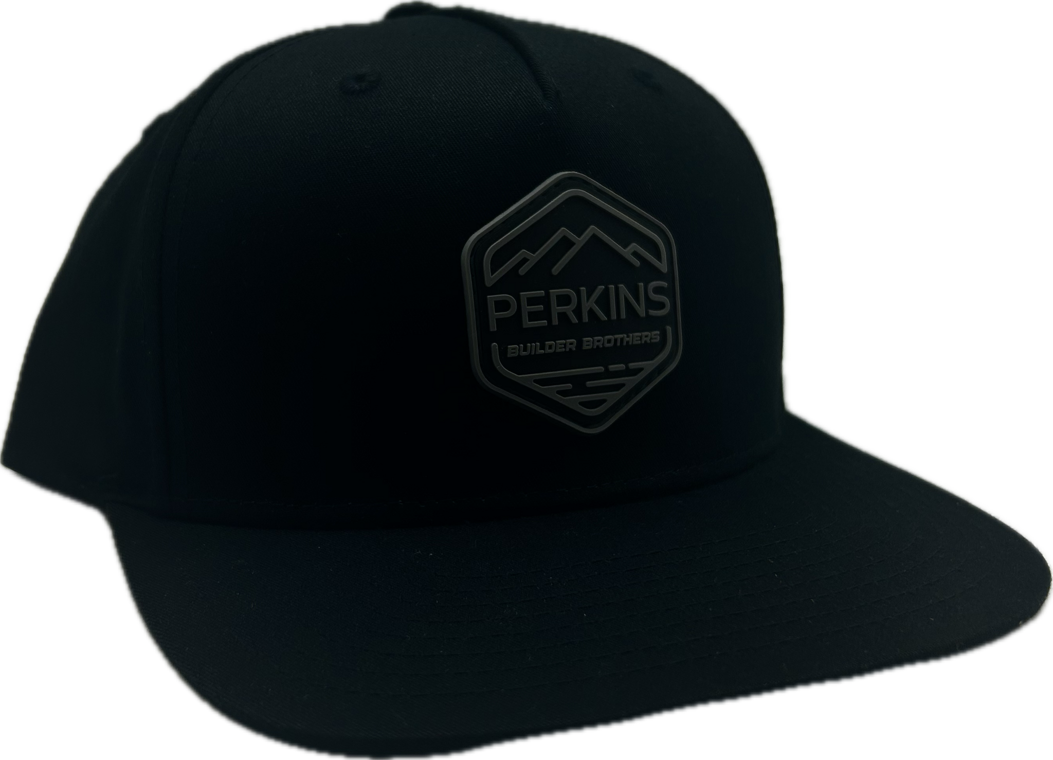 Perkins Builder Brothers sombrero con parche de goma negro y gris