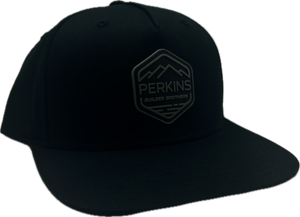 Perkins Builder Brothers sombrero con parche de goma negro y gris