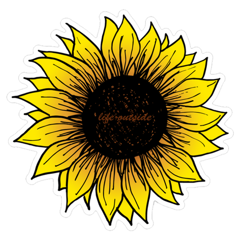 Life Outside Sunflower Sticker