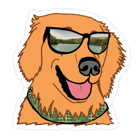 Finn the Golden Retriever Sticker