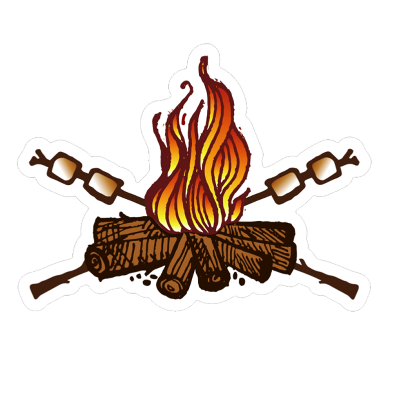 Marshmallow Campfire Sticker