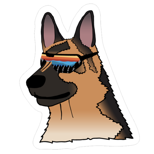 Hank the German Shepherd Sticker