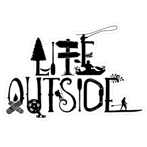 Life Outside Logo Black Sticker