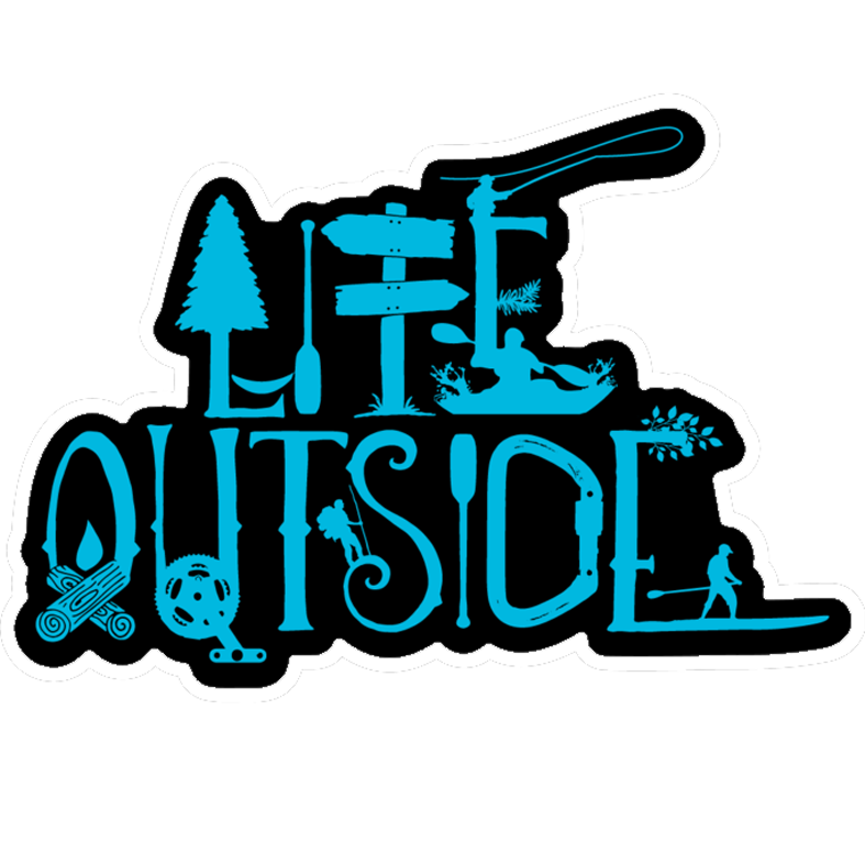 Life Outside Logo Blue Sticker