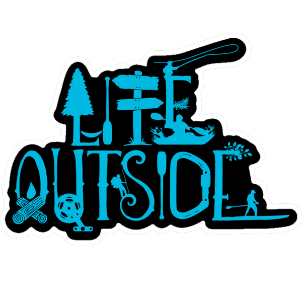 Life Outside Logo Blue Sticker