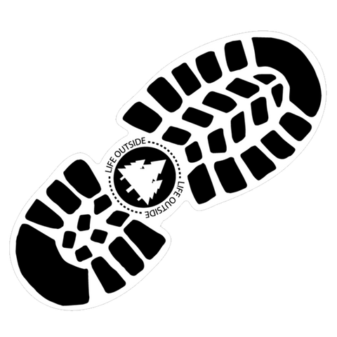 Hiking Boot Print Sticker