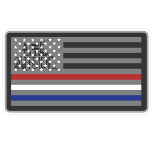 Police Fire EMT Flag Sticker