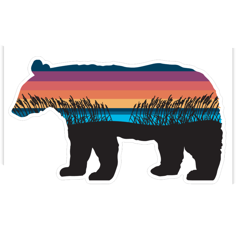 Beach Bear Sticker