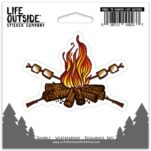 Marshmallow Campfire Sticker