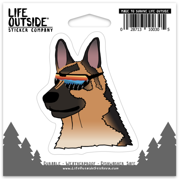 Hank the German Shepherd Sticker