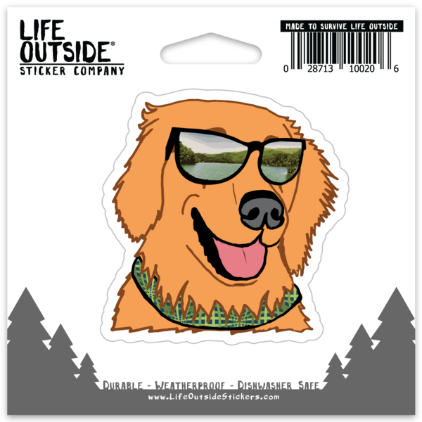 Finn the Golden Retriever Sticker