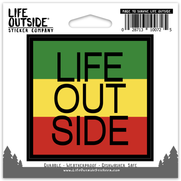 Rasta Life Outside Sticker