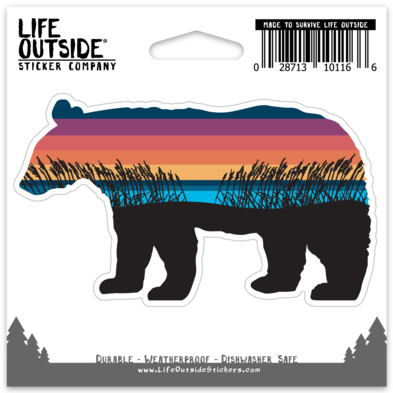 Beach Bear Sticker