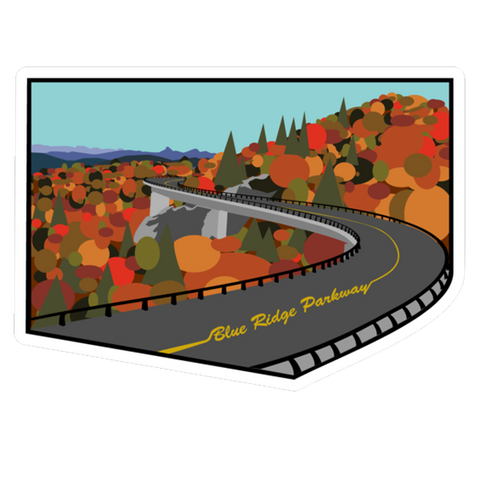 Blue Ridge Parkway Fall Viaduct Sticker