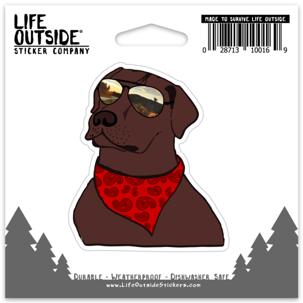 Blue Ridge Ridin Chocolate Lab Sticker