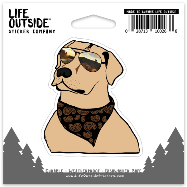 Blue Ridge Ridin Yellow Lab Sticker