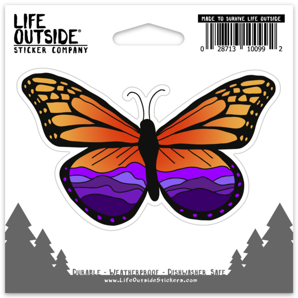 Mountain Monarch Butterfly Sticker